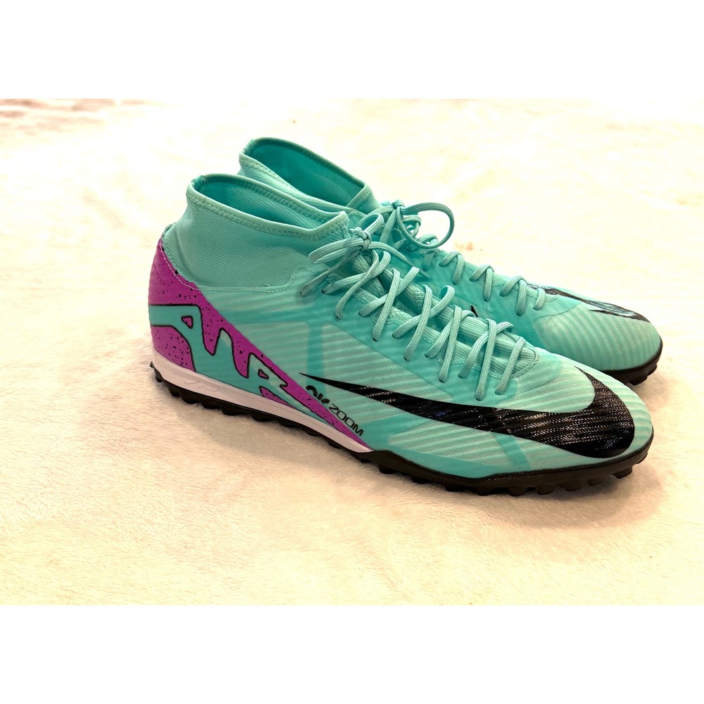 Nike Mercurial Superfly 9 Academy TF Turf Soccer Shoes Teal Purple DJ5629-300 13